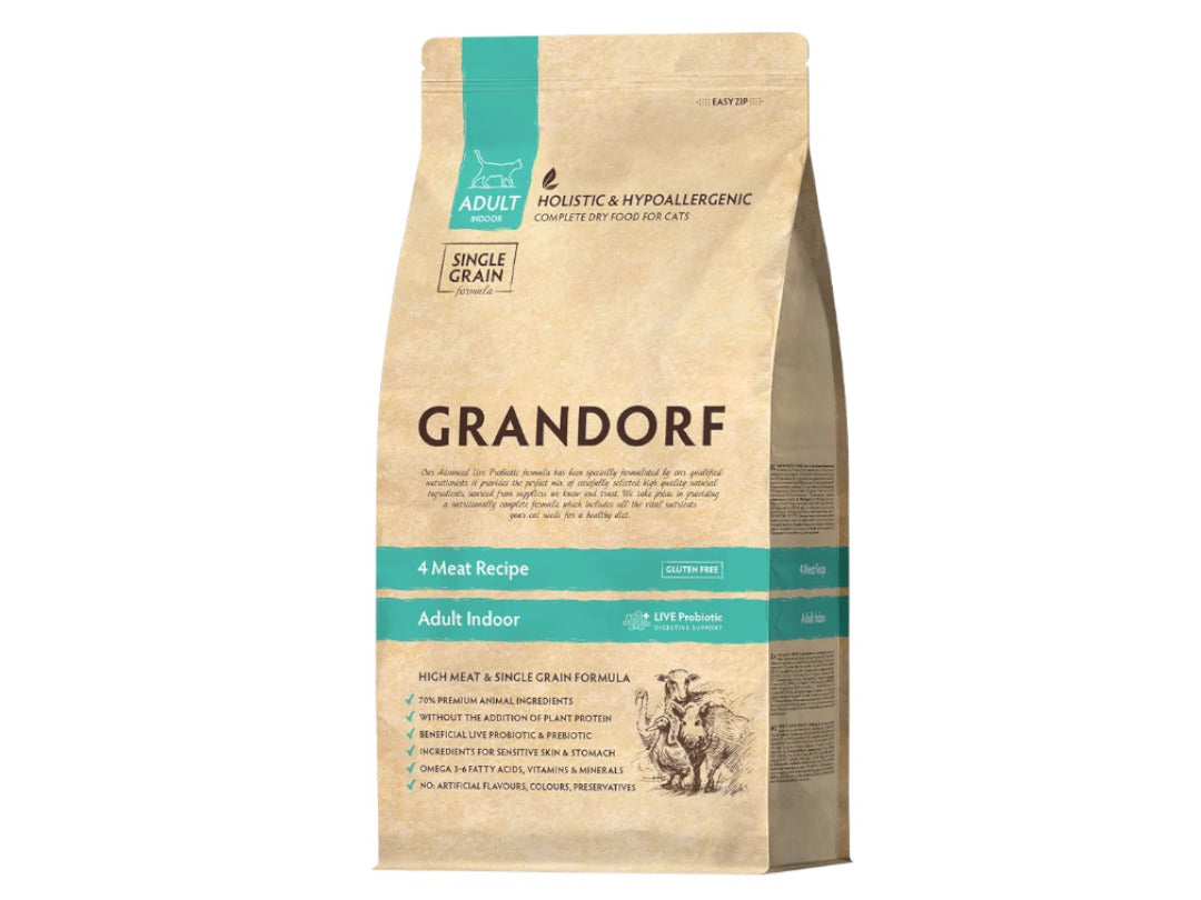 Grandorf Cat Indoor 4 Meat 2kg