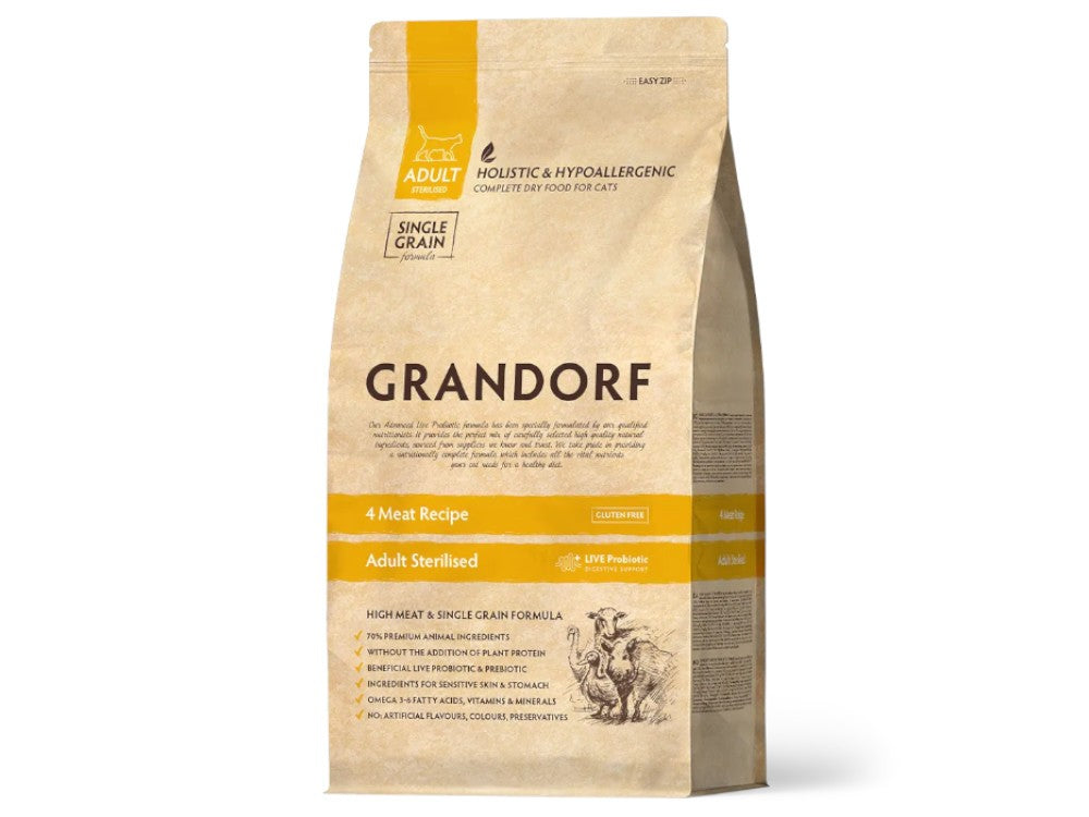 Grandorf Cat Sterilised 4 Meat 8kg