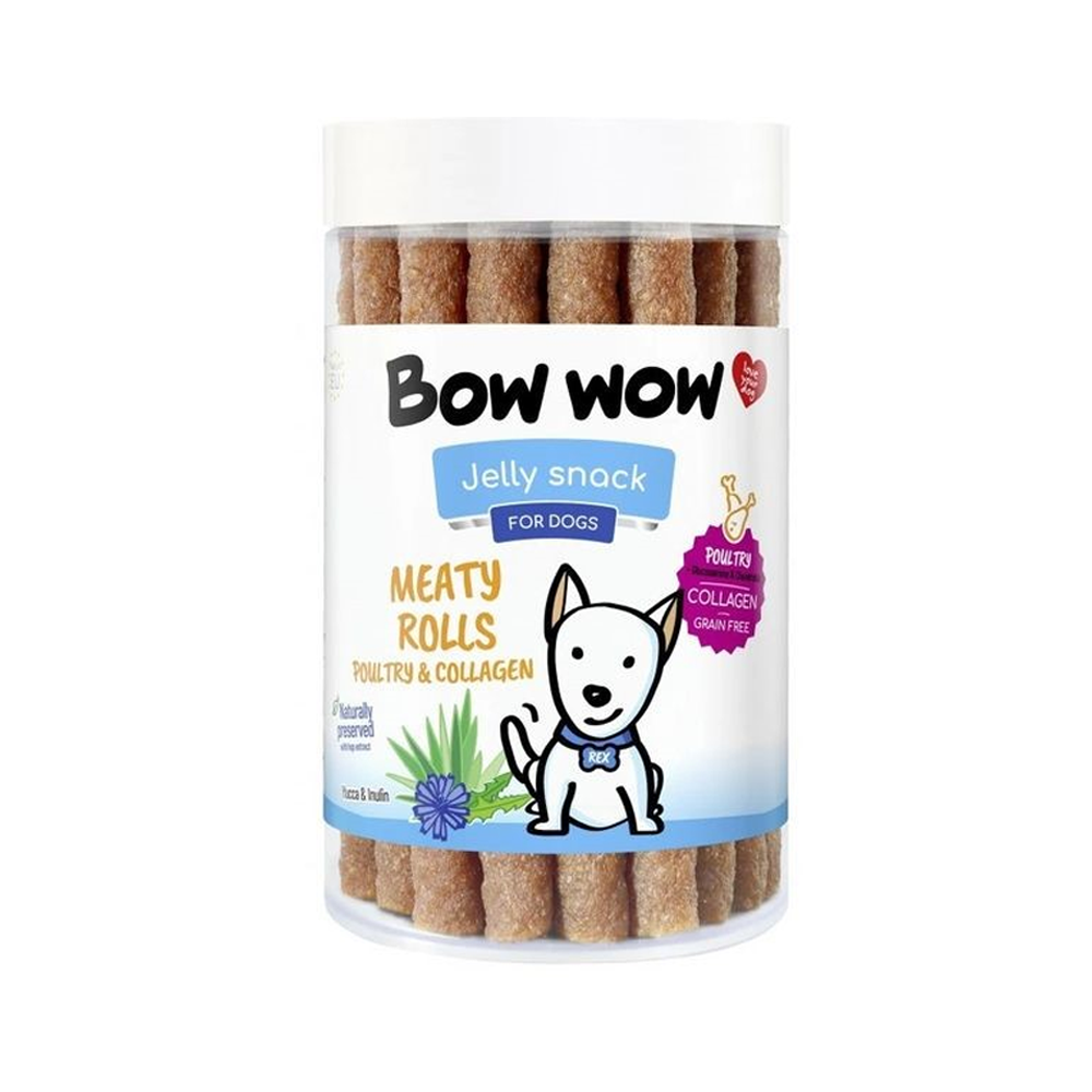 Bow Wow Poultry & Collagen Rolls 17pk