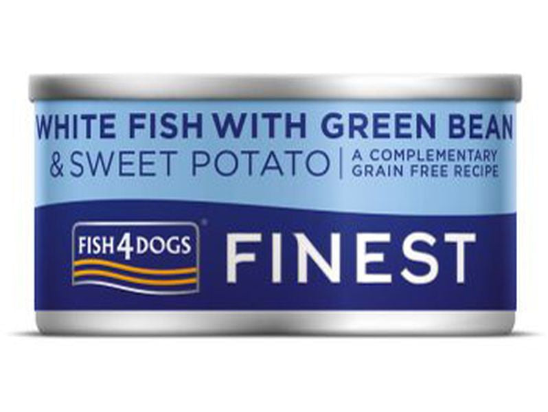Fish4Dogs Finest White Fish Sweet Potato Tin 85g