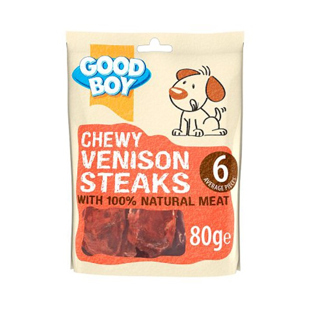 Good Boy Venison Steaks 80g