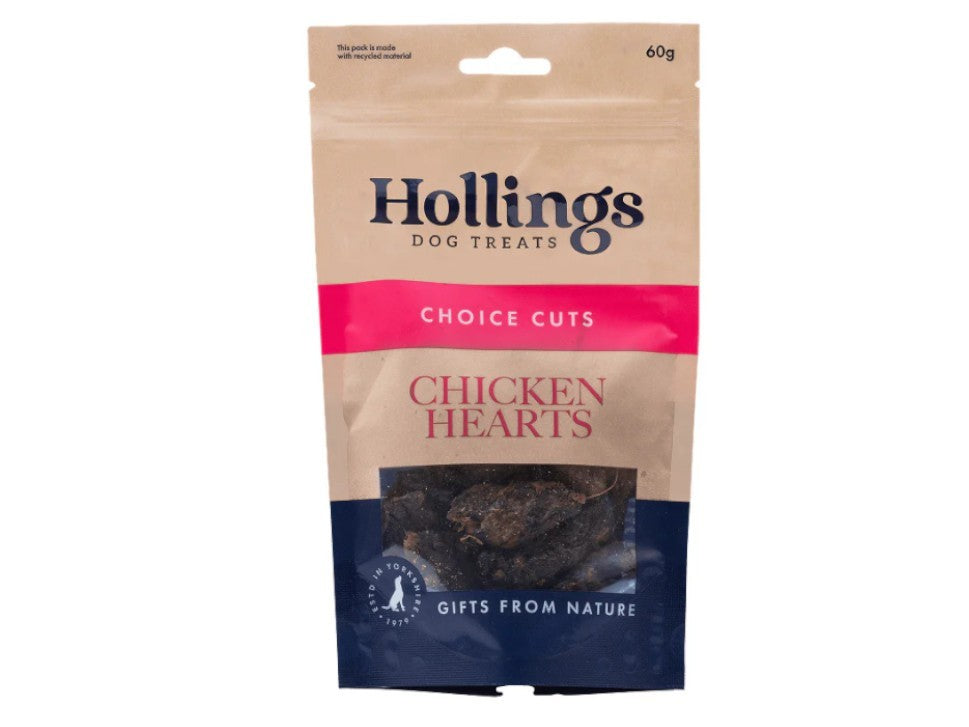Hollings Chicken Hearts 60g
