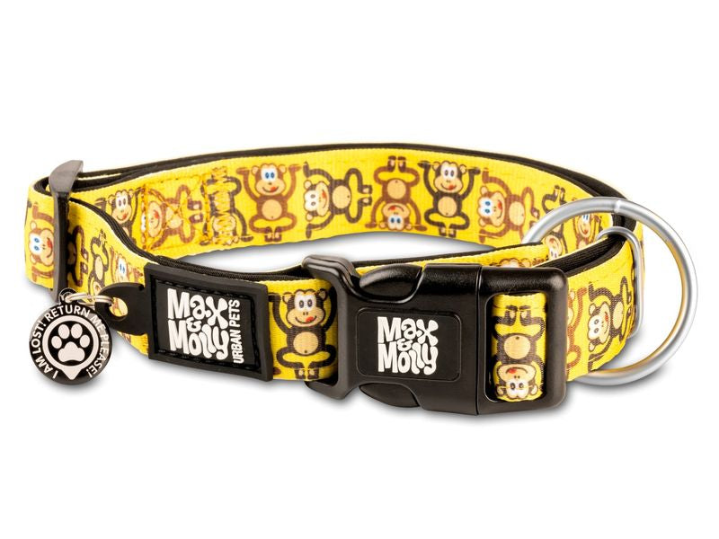 Max & Molly Monkey Maniac Smart ID Collar Large