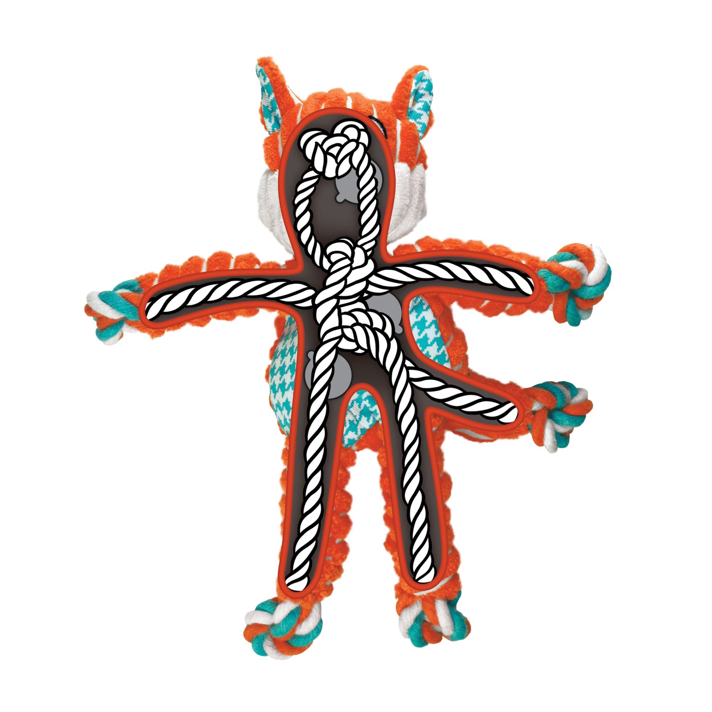 KONG Floppy Knots Fox S