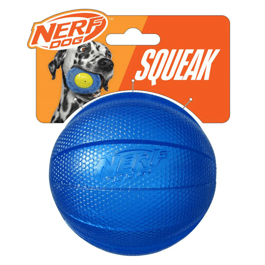 Nerf TPR Classic Squeak Ball Blue 3.8"