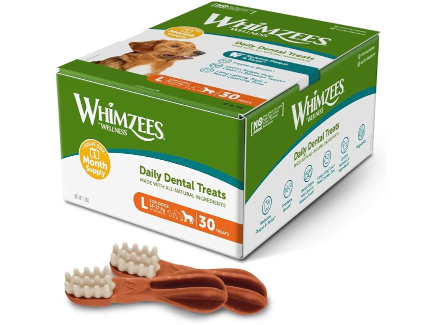 Whimzees Toothbrush Large 60G Pack size 30