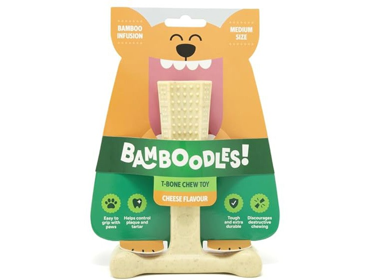 Bamboodles T-bone Chew Medium Cheese 6"