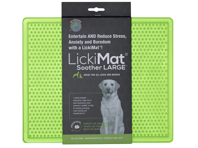 Lickimat Soother Dog Treat Mat Green 25cm