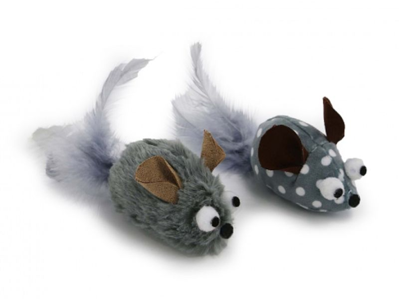 Twin Mice Cat Toy 16cm
