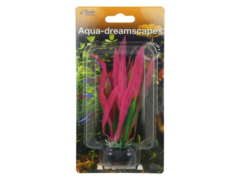 Red & Green Java Fern 10cm Plastic Plant