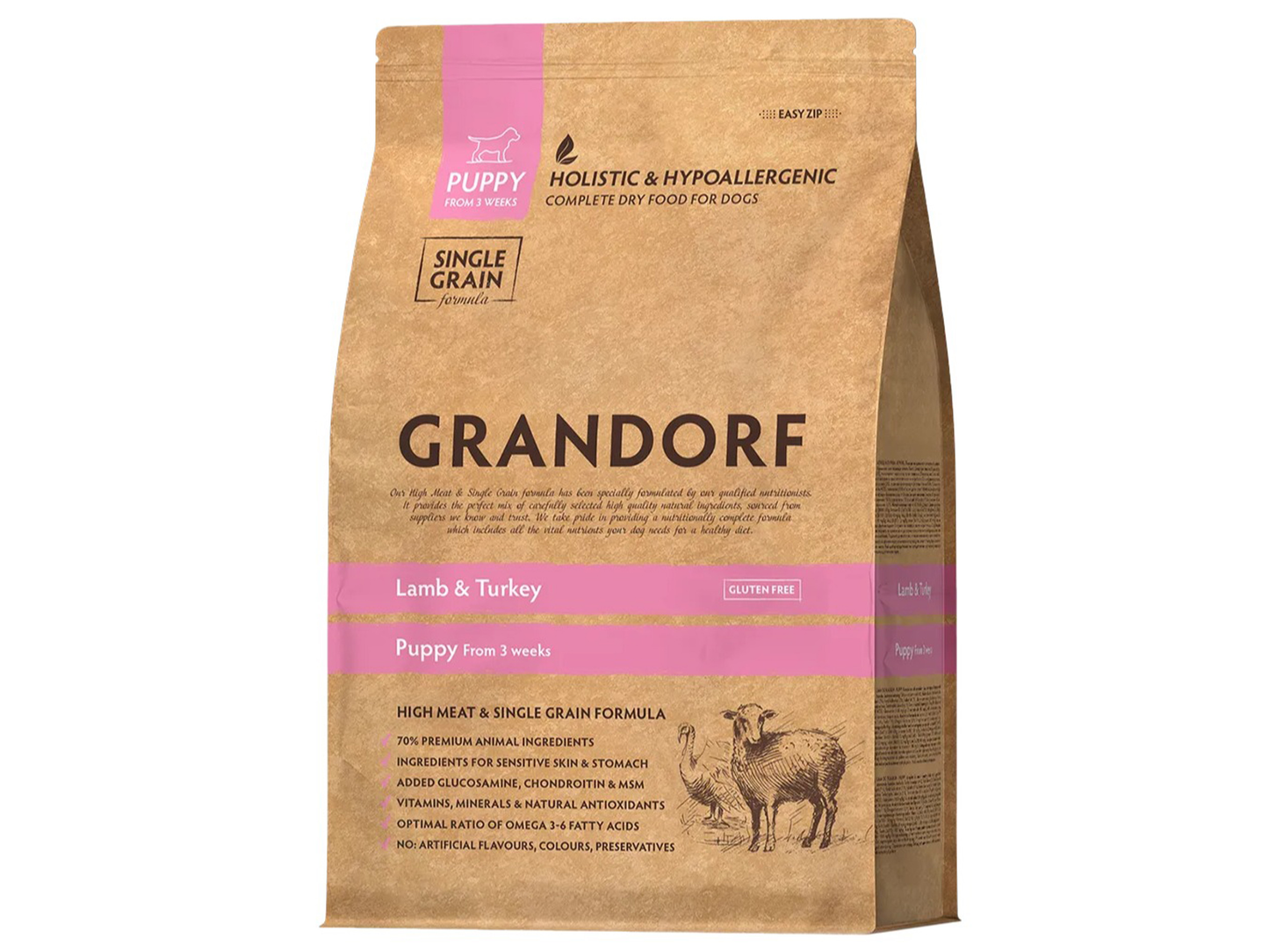 Grandorf Puppy Lamb & Turkey 1kg