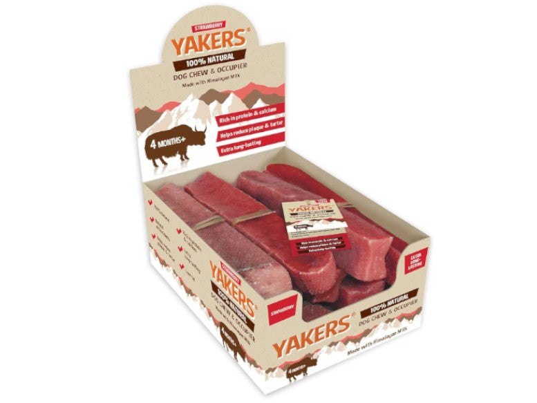 Yakers Strawberry Dog Chew Medium