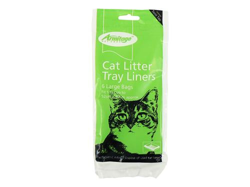 CAT LITTER LINERS LARGE (GREEN) 6PC