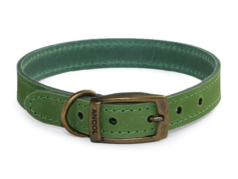 TIMBERWOLF LEATHER COLLAR GREEN 35-43 S4
