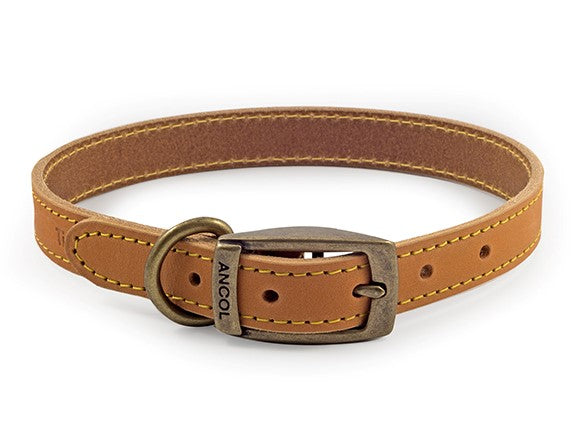 TIMBERWOLF LEATHER COLLAR MUSTARD 20" S5