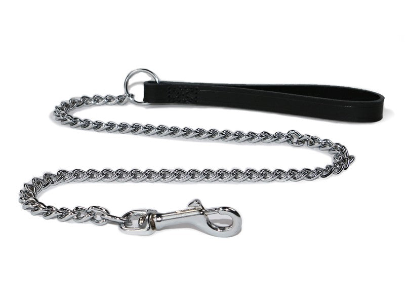 MEDIUM CHAIN LEAD BLACK 33"