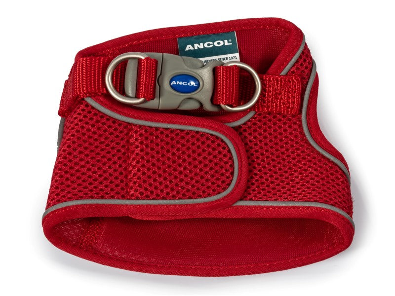 Viva Step In Mesh Dog Harness Red Small