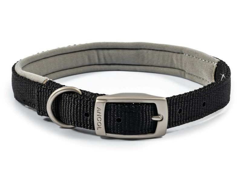 Viva Padded Nylon Collar Black S4 18"