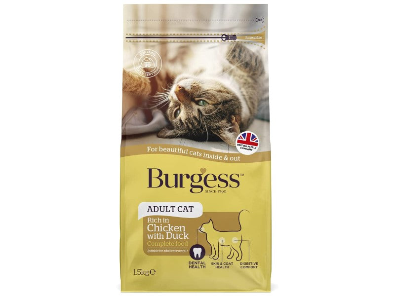 BURGESS CAT ADULT CHICKEN & DUCK 1.5KG