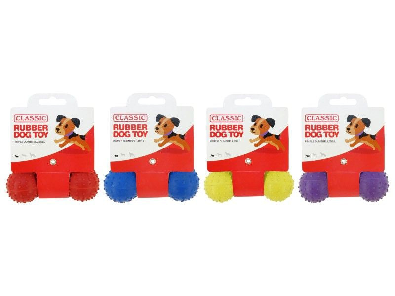 RUBBER PIMPLE DUMBBELL/BELL 11CM - 4.5"