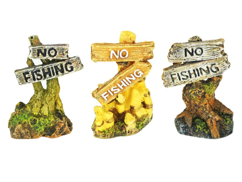 NO FISHING ORNAMENT 8CM ASSTD