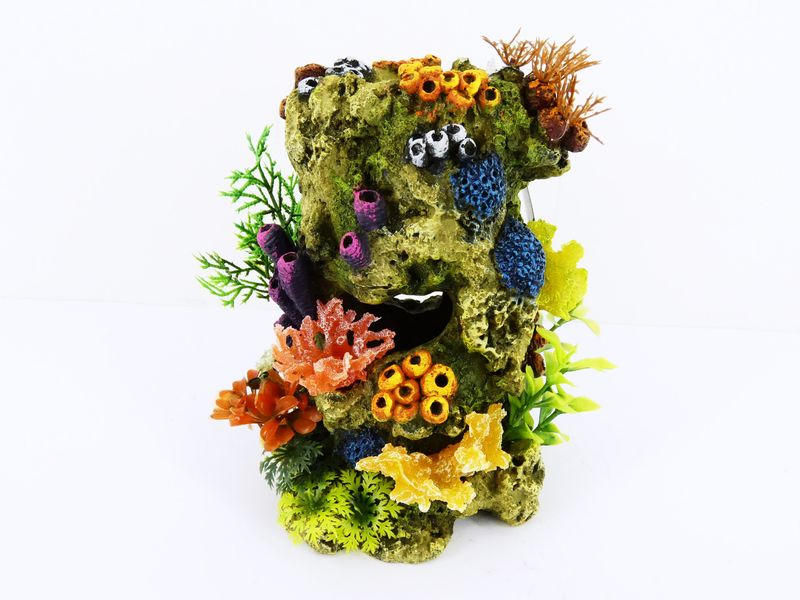 CORAL STONE WITH PLANTS 136MM