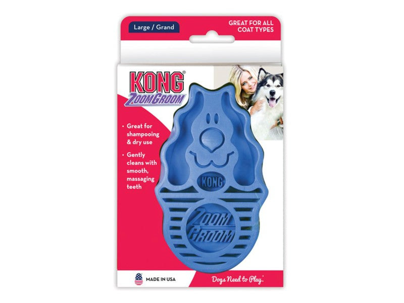 Kong Zoom Groom Dog Blue (Firm)