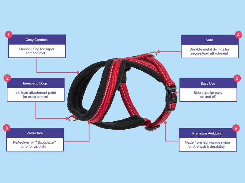 Halti Comfy Harness Red Small