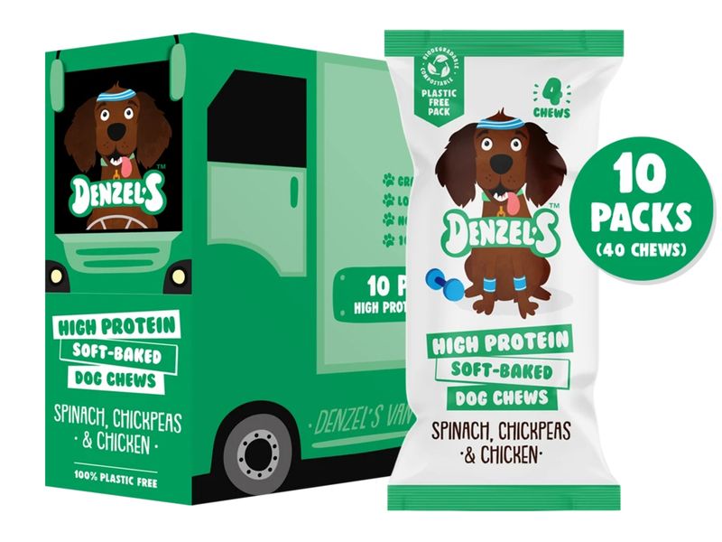 DENZELS HIGH PROTEIN DOG CHEW DISP 10PK