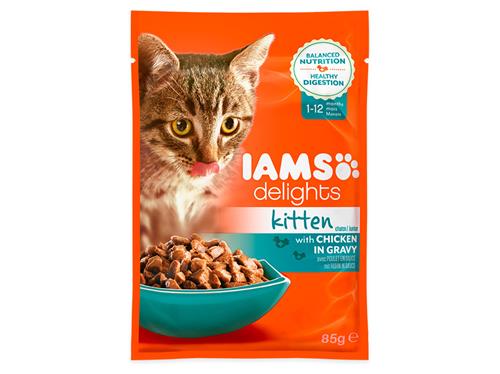 IAMS Kitten Delights Chicken Gravy 85g 12pk