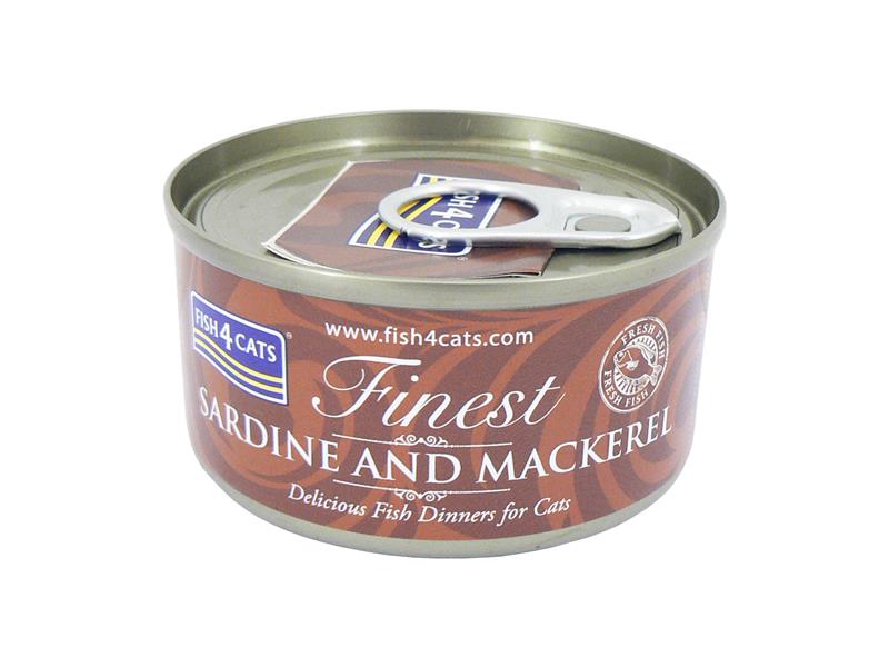 Fish4Cats Sardine & Mackeral Cat Food Tin 70g