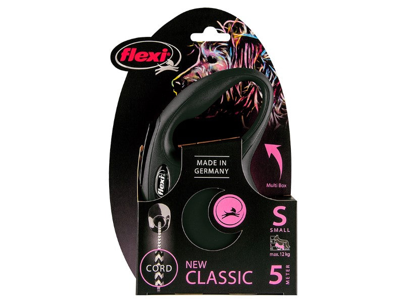 FLEXI CLASSIC CORD BLACK SML 5M