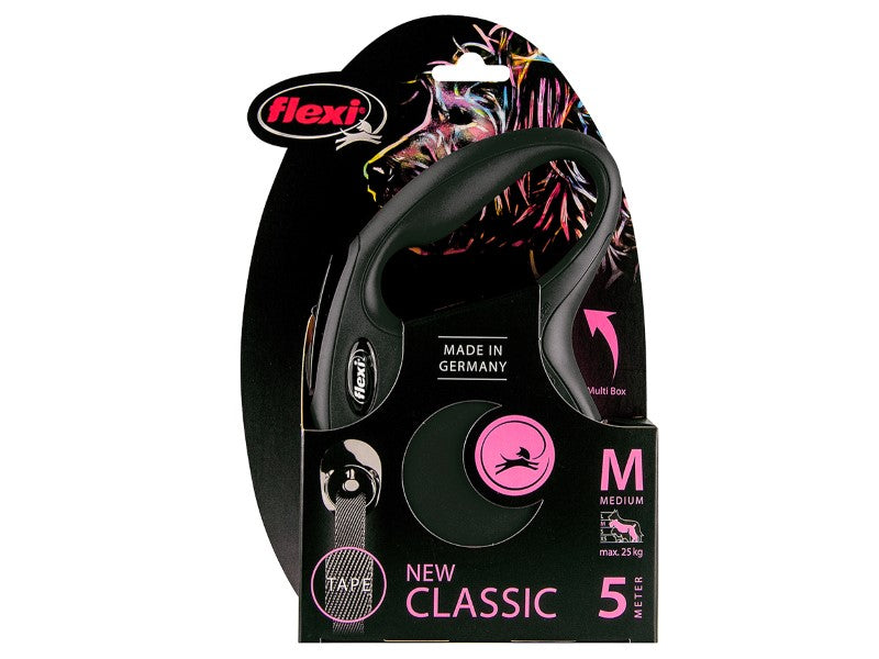 Flexi classic tape black med 5m