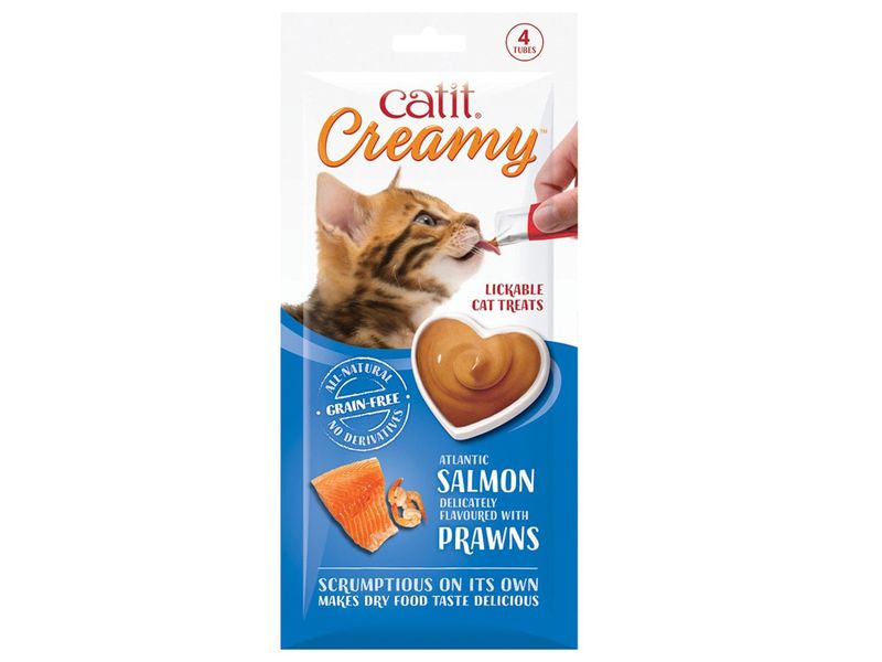 Catit Creamy Treats Salmon & Prawn 4pk