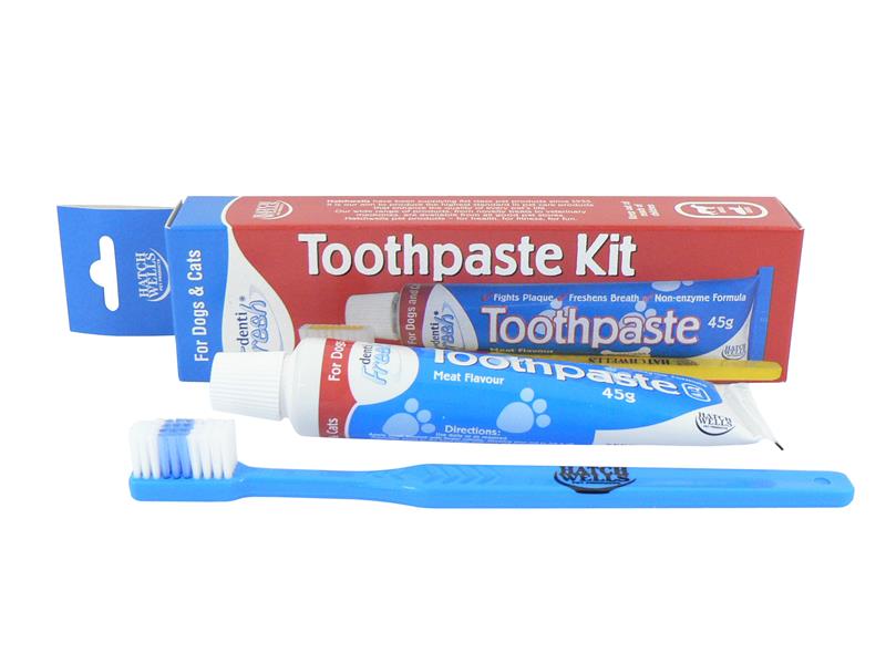 DENTIFRESH TOOTHBRUSH&PASTE KIT DOG&CAT