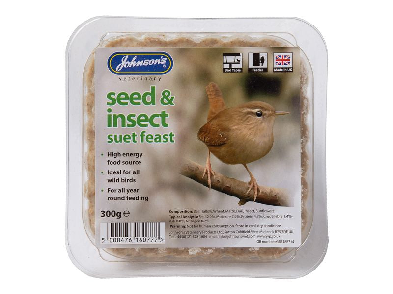 JV INSECT SUET FEAST TRAY 300G 8PK