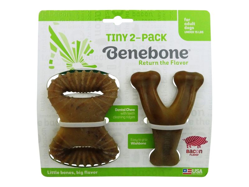 BENEBONE 2-PACK CHEW/WISHBONE BACON TINY