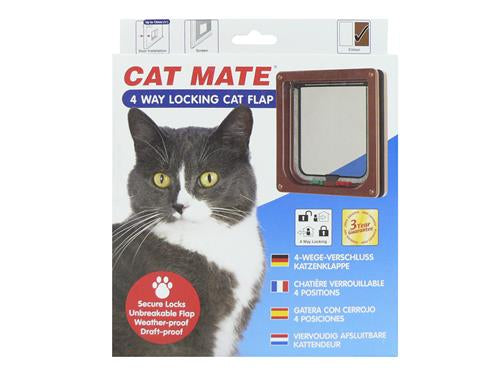 Petsafe 4-Way Locking Cat Flap Brown