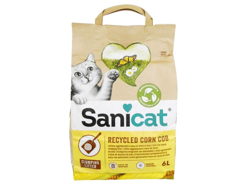 Sanicat Recycled Corn Cob Litter 6L