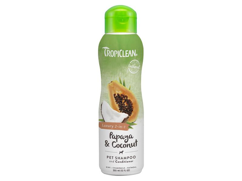 Tropiclean Papaya & Coconut 2in1 Shampoo & Conditioner 355ml