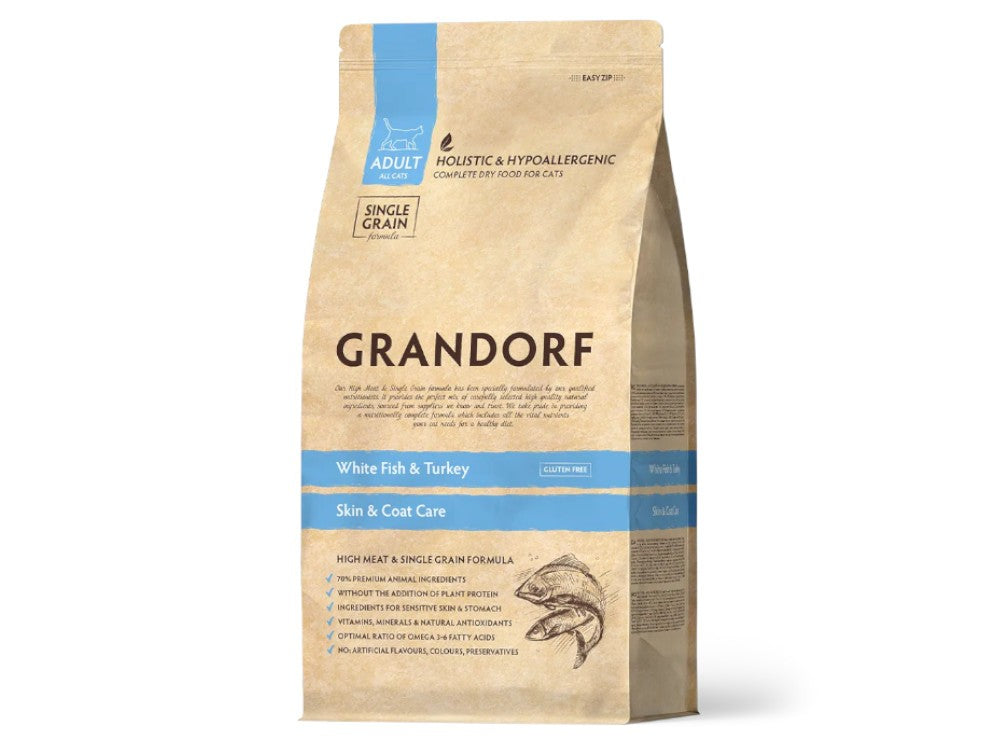 Grandorf Cat Skin & Coat White Fish & Turkey 2kg