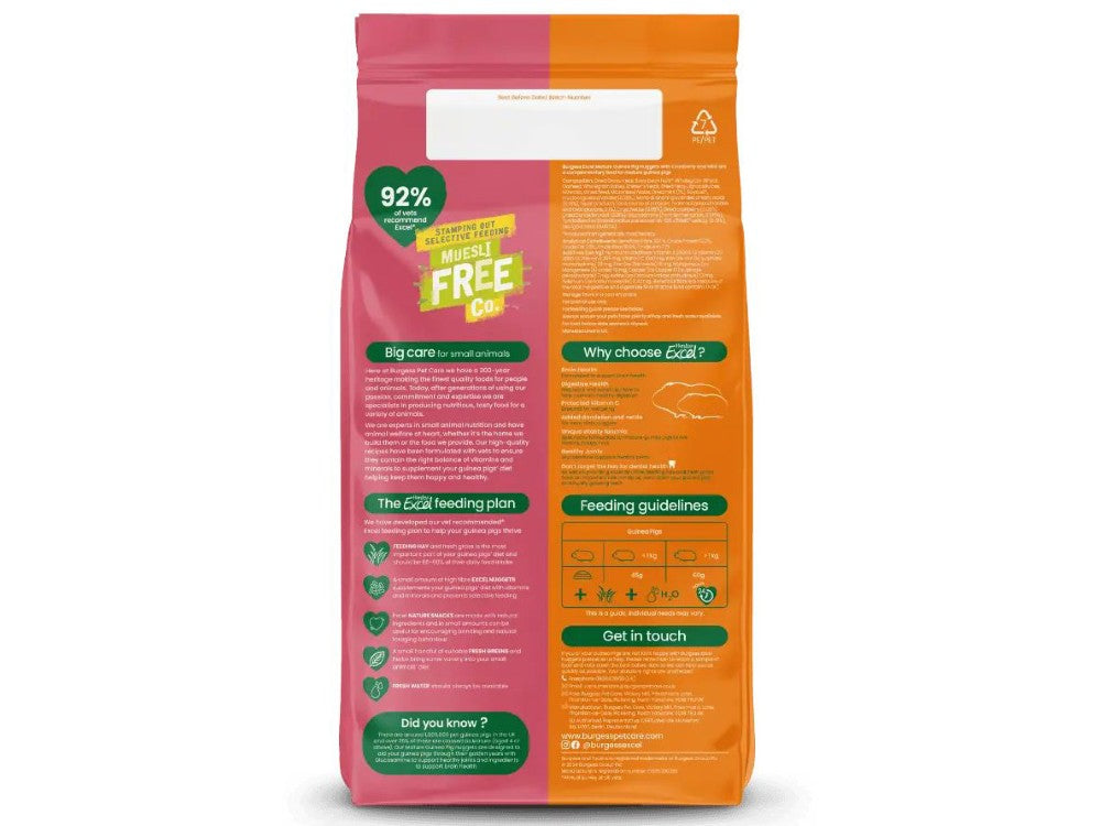 Burgess Excel Mature Guinea Pig 1.5kg