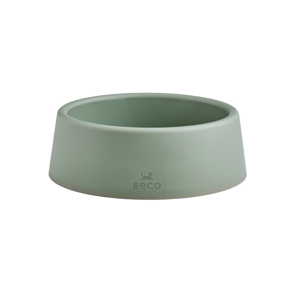 Beco Recycled Plastic Dog Bowl Green L