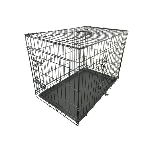 Republic of Pet Fold Flat Crate 2 Door Giant Black