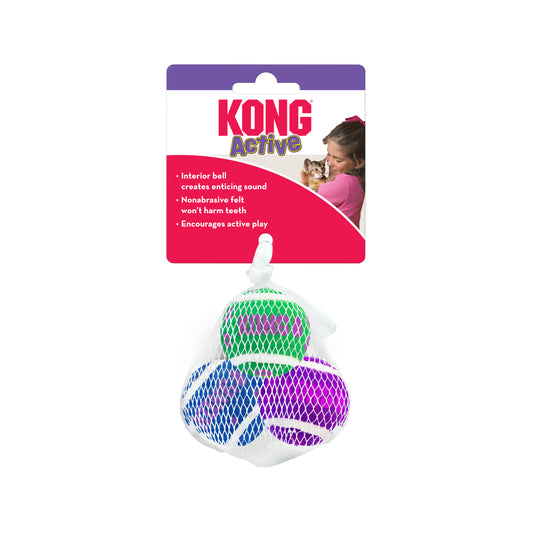 KONG Active Tennis Balls with Bells 3pk