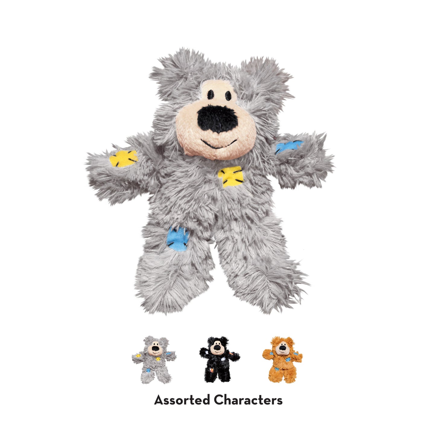 KONG Softies Patchwork Bear Assorted