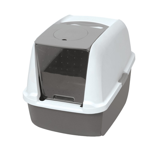 Catit Airsift Litter Box Grey & White