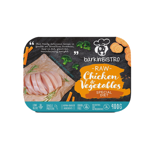 BarkinBISTRO Raw Chicken & Vegetables Special Diet 400g