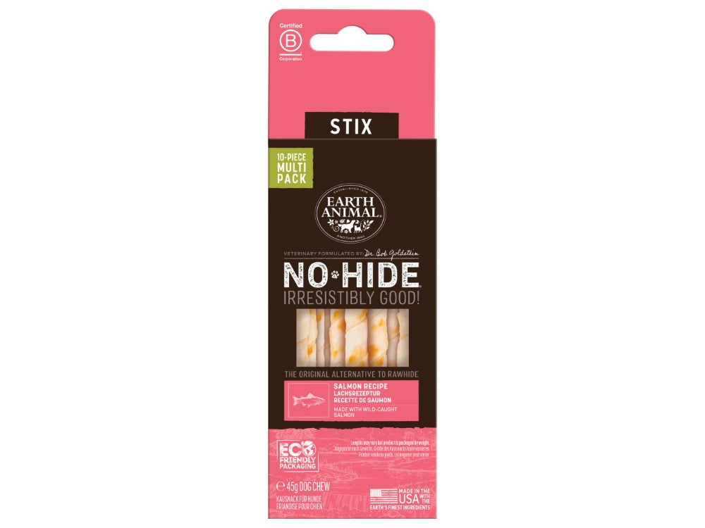 Earth Animal No Hide Salmon Stix 10pk