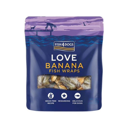 Fish4Dogs Love Banana Fish Wraps 100g